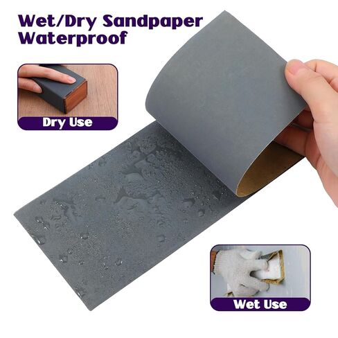 Wet Dry Sandpaper 1500 Grit 40 Sheets - 9×3.6 Inch Wet Dry Fine Sandpaper - Ultra Fine High Grit Sand Paper for Wood Furniture Finishing, Metal Sanding and Automotive Polishing in Saudi Arabia