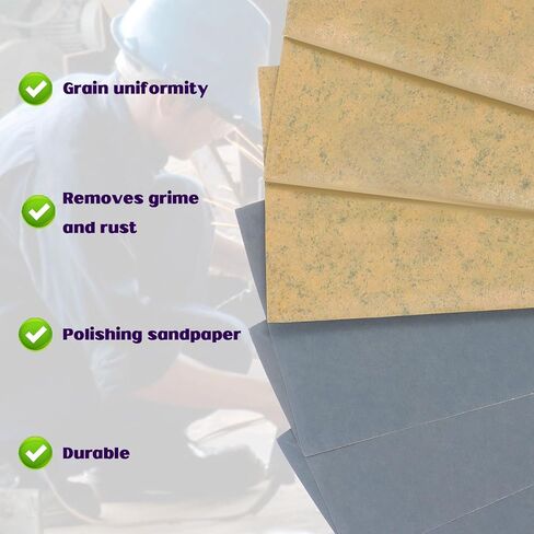 Wet Dry Sandpaper 1500 Grit 40 Sheets - 9×3.6 Inch Wet Dry Fine Sandpaper - Ultra Fine High Grit Sand Paper for Wood Furniture Finishing, Metal Sanding and Automotive Polishing in Saudi Arabia