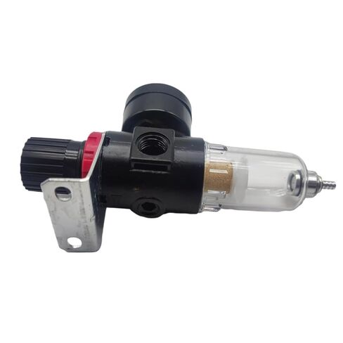 AFR2000 G1/4 Pneumatic Air Filter Regulator with Pressure Gauge/Flow Control Valve/Air Compressor Drain/Speed Controller(AFR2000 ADD BAO10MM,Copper Filter) in Kuwait