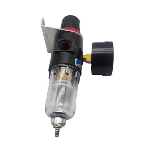 AFR2000 G1/4 Pneumatic Air Filter Regulator with Pressure Gauge/Flow Control Valve/Air Compressor Drain/Speed Controller(AFR2000 ADD BAO10MM,Copper Filter) in Kuwait
