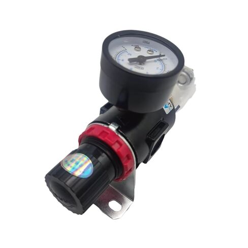 AFR2000 G1/4 Pneumatic Air Filter Regulator with Pressure Gauge/Flow Control Valve/Air Compressor Drain/Speed Controller(AFR2000 ADD BAO10MM,Copper Filter) in Kuwait