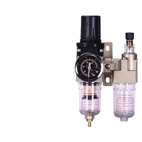Air Pump Compressor Oil Filter Regulator Trap Pneumatic Water Separator Pressure Manual Drainage Supply AC2010-02 Type(AC2010-02 w PC10mm) in Kuwait