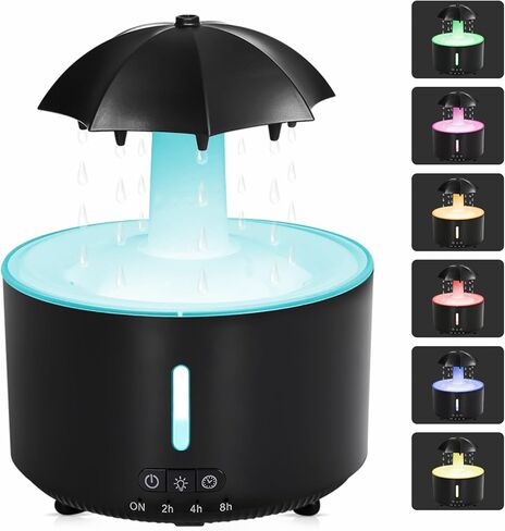 Missfly 300ml Cloud Shape Cool Mist Humidifier Diffuser, 360° Rotatable, Quiet Auto Safety Shutoff, Easy Refill Home Bedroom Office (White) in Saudi Arabia