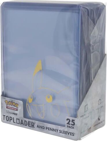 Ultra PRO - مجموعة كومبو من Pikachu Toploader وPenny Sleeves للعبة بطاقات Pokémon Trading (25 حزمة) in Saudi Arabia