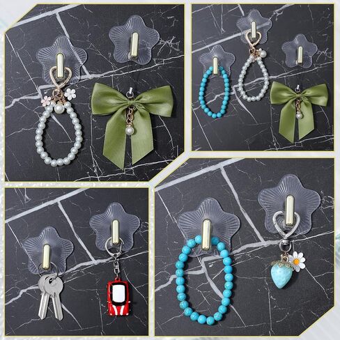 12 Pack Adhesive Wall Hooks Clear Cute Robe Towel Wall Hooks for Home Bathroom Kitchen Office Decorative Walls Hook Waterproof Cute Star Shaped Clear Adhesive Hook for Hanging Towels Keys Purse in Saudi Arabia