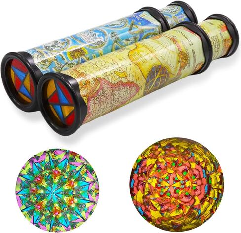 2 Pack Classic Kaleidoscope Toy,Magic Rotating Kaleidoscope,Stretchable Long World Kaleidoscope,Educational Toy Kaleidoscope for Children Gifts in Saudi Arabia