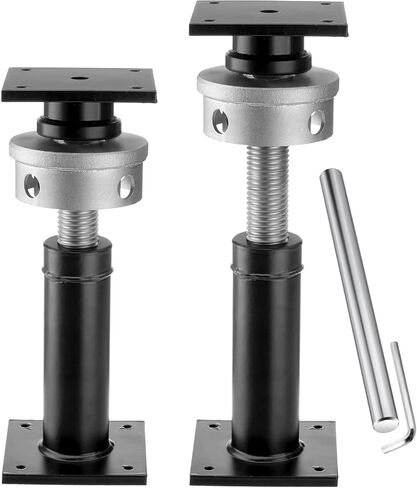 Screw Jacks Post Home Leveling, 9.5-15" House Floor Jacks, Foundation Floor Jack for Crawl Space, 22,046 lbs Load Capacity, 2 PCS Black in Saudi Arabia