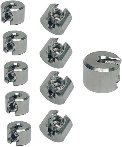 Marine 1/8" Cable Clamp Railing Rope Wire Stainless Steel T316 | 10 Pieces | in Saudi Arabia