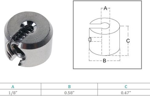 Marine 1/8" Cable Clamp Railing Rope Wire Stainless Steel T316 | 10 Pieces | in Saudi Arabia