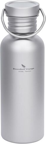 Boundless Voyage Titanium Water Bottle with Lid Wide Mouth Leak-Proof Reusable Sport Drinking Bottle for Camping Hiking Picnic Climbing Running Tea Coffee (420ml) in Saudi Arabia