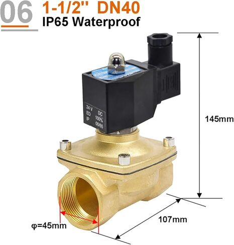 1-1/2 Inch Normally Closed Solenoid Valve 220V 110V 24V 12V Brass 1Pcs(110VAC) in Saudi Arabia