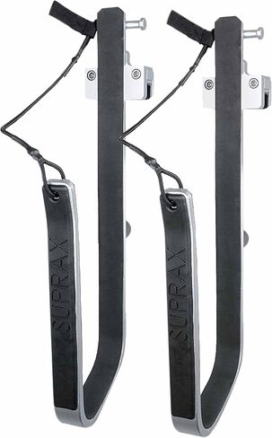 SurfStow SUPRax 50053 مربع السكك الحديدية عائم قارب جبل لوحة واحدة | رف لوح التجديف واقفًا | تخزين لوحة SUP | اكسسوارات القوارب العائمة | معدني | 26 × 11 × 4 بوصة in Kuwait