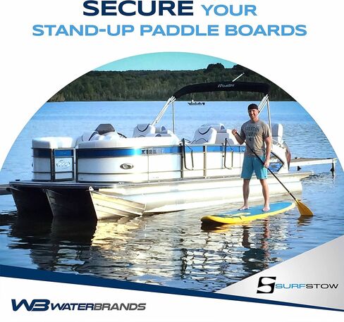 SurfStow SUPRax 50053 مربع السكك الحديدية عائم قارب جبل لوحة واحدة | رف لوح التجديف واقفًا | تخزين لوحة SUP | اكسسوارات القوارب العائمة | معدني | 26 × 11 × 4 بوصة in Kuwait