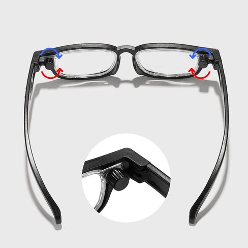 DorkTees Adjustable Glasses Dial Vision Adjustable Focus Reading Glasses Blue Light Blocking Eyeglasses for Men and Women in Saudi Arabia