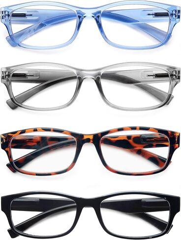 HEEYYOK Readers For Wome Reading Glasses Womem For Small Face Square Cheaters Reading Glasses Womens Lightweight 4-Pack in Saudi Arabia
