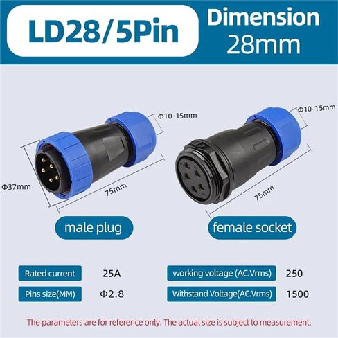 LD28 برغي لحام العقص موصل الطيران لرسو السفن 2Pin 3Pin 4Pin 6Pin للضوء LED الخارجي 1 قطعة (5Pin ، 5 مجموعات) in Kuwait