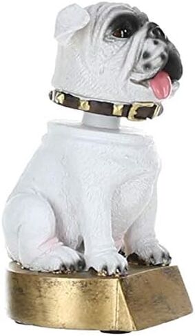 جائزة Decade Awards Bulldog Bobblehead Mascot Trophy، باللون الأبيض - بطول 15.24 سم | جائزة البلدغ المحفورة - قم بالتخصيص الآن in Kuwait