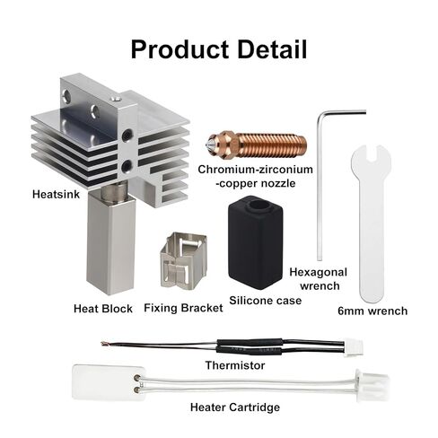 0.4 مم سيراميك عالي الجودة cc Hotend لـ Centauri Carbon Print Head Extruder Kit نهاية ساخنة بالوعة الحرارة فوهة فولاذية صلبة مع غطاء سيليكون لـ Elegoo Centauri (hotend) in Saudi Arabia