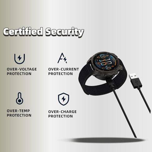 شاحن عالمي من النوع C لـ Garmin Approach S10 S12 S40 S42 S44 S50 S60 S62 S70، Instinct 3 2، Venu X1 3 3s 2 2s Sq، مع قاعدة توصيل in Kuwait