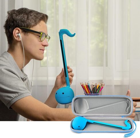 حافظة متوافقة مع Otamatone [الإصدار الإنجليزي] آلة موسيقية إلكترونية يابانية محمولة، حامل تخزين ألعاب الموسيقى الآلية لـ Otamatone حجم عادي (صندوق فقط) (أسود) in Kuwait