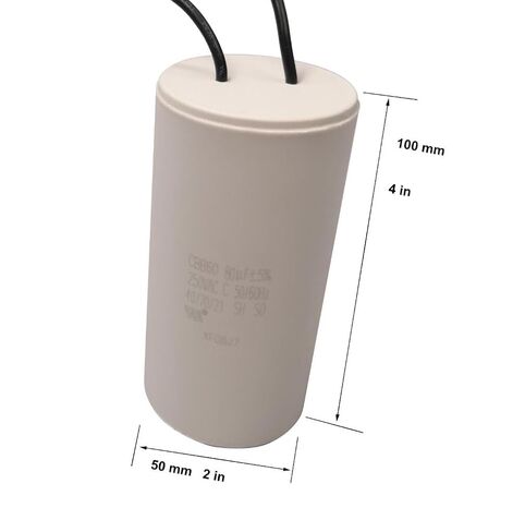 250VAC 80 فائق التوهج 80MFD CBB60 مكثف تشغيل المحرك 2 أسلاك 80 فائق التوهج MFD 250 VAC 250V AC 40/70/21 50x100 مللي متر UL مدرج in Kuwait