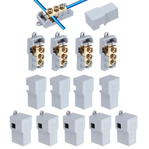 uxcell 10Pcs 80A 1000V Wiring Splicing Terminal Connectors, 13-5AWG Wire Electrical Connectors Nuts Assortment Kit, 1 in 1 Out Connectable White Quick Disconnect Compact Splicing I-16 in Saudi Arabia
