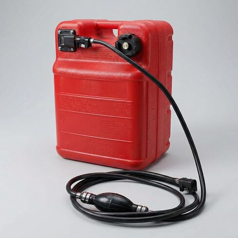 6L Portable Boat Tank 3 Gal, Outboard Marine Tank with 9.8ft Hose & Level Gauge Line l-Shaped Handle Easy to Carry in Saudi Arabia