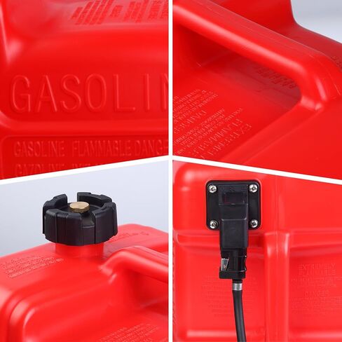 6L Portable Boat Tank 3 Gal, Outboard Marine Tank with 9.8ft Hose & Level Gauge Line l-Shaped Handle Easy to Carry in Saudi Arabia