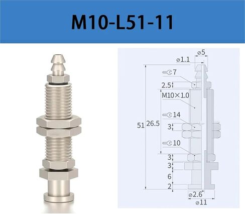 Big Head Pneumatic Vacuum Suction Cup M10 11mm Mounting Sucker Bracket Arm Tools 1Pcs(M10 L51) in Saudi Arabia