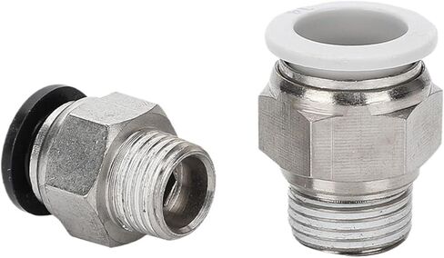 Pneumatic Connector APC8-02 Quick 6-01 Threaded Straight-Through Plugs 4mm/10/12/16-03 2Pcs(BlackPC4-01) in Saudi Arabia