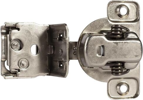 Cabinet Hinge Satin Nickel Hinges for Kitchen Cupboard 1-1/2 Inch Overlays Furniture Face Frame Door 2Pcs(1 Inch 2PS) in Saudi Arabia