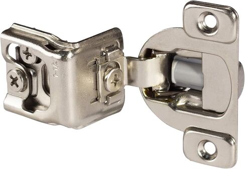 Cabinet Hinge Satin Nickel Hinges for Kitchen Cupboard 1-1/2 Inch Overlays Furniture Face Frame Door 2Pcs(1 Inch 2PS) in Saudi Arabia