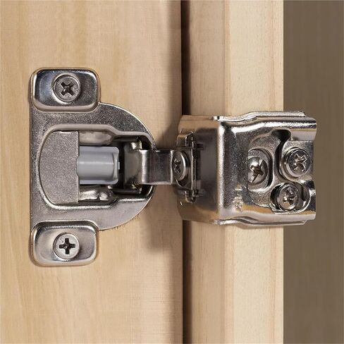 Cabinet Hinge Satin Nickel Hinges for Kitchen Cupboard 1-1/2 Inch Overlays Furniture Face Frame Door 2Pcs(1 Inch 2PS) in Saudi Arabia