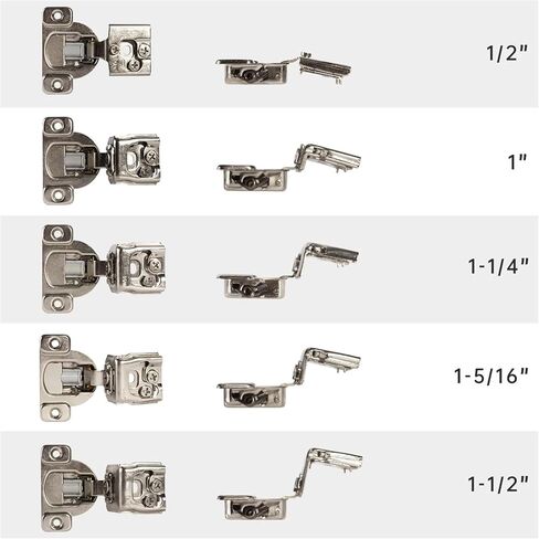 Cabinet Hinge Satin Nickel Hinges for Kitchen Cupboard 1-1/2 Inch Overlays Furniture Face Frame Door 2Pcs(1 Inch 2PS) in Saudi Arabia