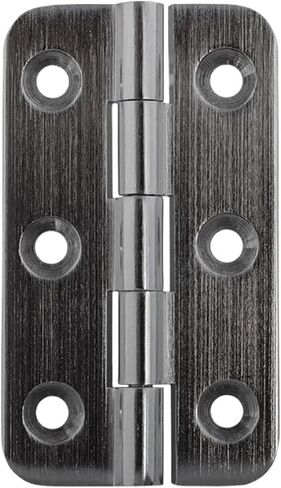 Brushed Nickel and Brass Color Solid Brass 2" Hinge Open 270 Degree Small Furniture Hinge with Screws 1Pcs(Brushed Nickel 4pcs) in Saudi Arabia