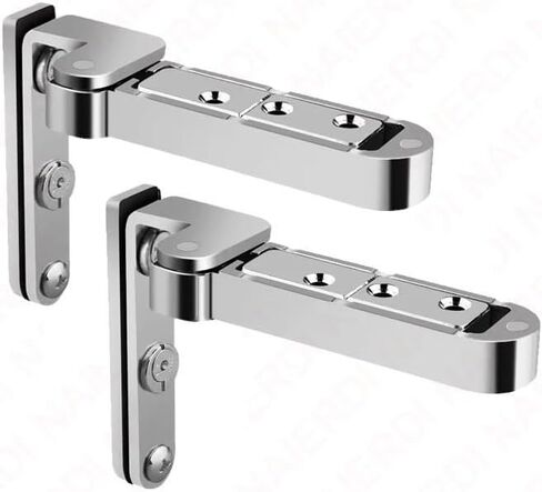 Invisible Door Hinges 3D Adjustable Swivel Zinc Alloy Hidden Kitchen Home 2Pcs(Silver) in Saudi Arabia