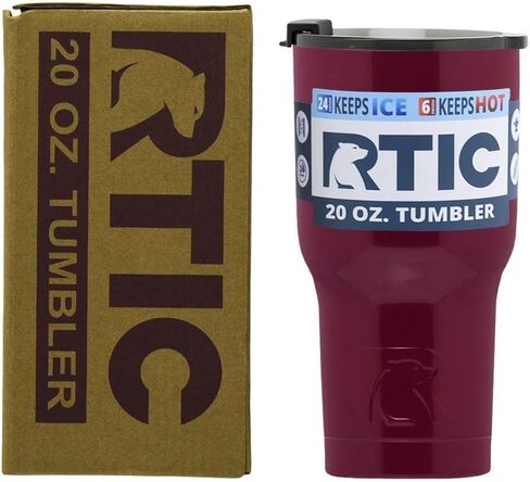 كوب RTIC معزول بفراغ مزدوج الجدار، 20 أونصة، كستنائي in Kuwait