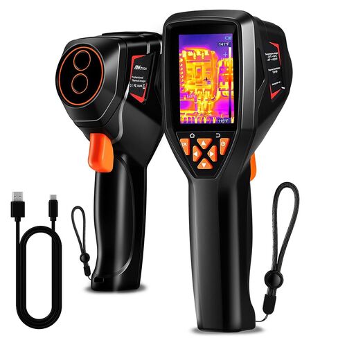 Handheld Dual Lens Thermal Imaging Camera with 2MP Visual Camera, 512×384 Super Resolution, -4°F~1022°F, PC 2D/3D Image Analysis for Hidden Water Leak Detection & Moisture Inspection in Saudi Arabia