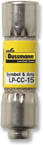 Bussmann LP-CC-15 15 Amp Low-Peak Time Delay Current Limiting Class CC Rejection Cartridge Fuse, 600V UL Listed by Bussmann in Saudi Arabia