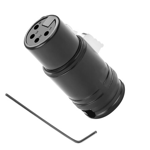 QIANRENON Compact 4Pin XLR Solder Microphone Adapter Adjustable 90° Angle 4Pin XLR Female Thin Cable Connector Gold Plated x-LR 4 Audio Socket, for DIY Repair 4 Pole X-LR, Included 0.9mm Spanner in Saudi Arabia