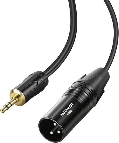 NEEWER 3.5mm to XLR Cable, 10 ft Male to Male Audio Cord Adapter with 1/8" AUX TRS Connector for Phone Tablet Laptop Voice Recorder MP3 Player Mixer Speaker Preamp, Not for Microphone Use, MS023 in Saudi Arabia
