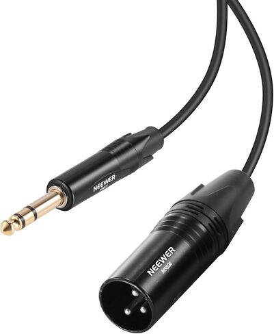 كابل NEEWER 3.5 مم إلى XLR، محول سلك صوت 10 أقدام ذكر إلى ذكر مع موصل AUX TRS 1/8 بوصة للهاتف اللوحي والكمبيوتر المحمول ومسجل الصوت ومشغل MP3 ومكبر الصوت Preamp، وليس لاستخدام الميكروفون، MS023 in Kuwait