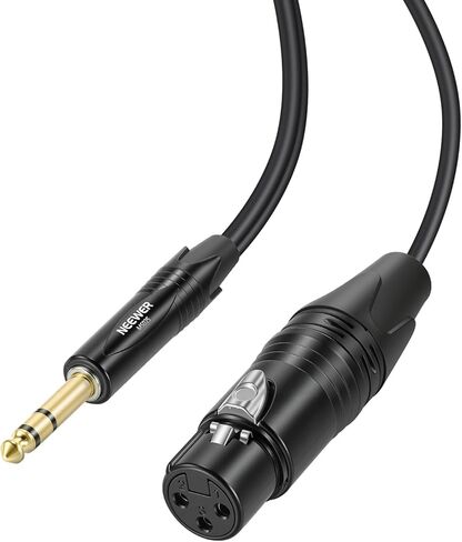 كابل NEEWER 3.5 مم إلى XLR، محول سلك صوت 10 أقدام ذكر إلى ذكر مع موصل AUX TRS 1/8 بوصة للهاتف اللوحي والكمبيوتر المحمول ومسجل الصوت ومشغل MP3 ومكبر الصوت Preamp، وليس لاستخدام الميكروفون، MS023 in Kuwait
