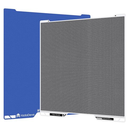 HzdaDeve 2PK H2C Vision Encoder and H2C Cool Plate Double Sided Smooth Cold Build Plate PEI Sheet Platform 335X346.5MM Advanced Accuracy Calibration Tool 5-Minute Calibration for Bambu Lab 3D Printer in Saudi Arabia