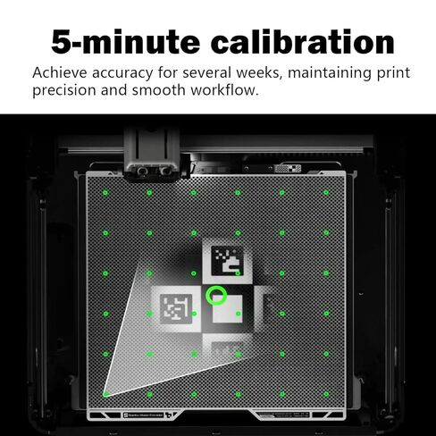 HzdaDeve 2PK H2C Vision Encoder and H2C Cool Plate Double Sided Smooth Cold Build Plate PEI Sheet Platform 335X346.5MM Advanced Accuracy Calibration Tool 5-Minute Calibration for Bambu Lab 3D Printer in Saudi Arabia