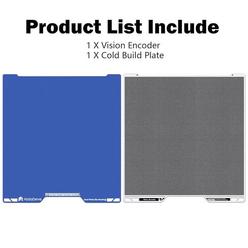 HzdaDeve 2PK H2C Vision Encoder and H2C Cool Plate Double Sided Smooth Cold Build Plate PEI Sheet Platform 335X346.5MM Advanced Accuracy Calibration Tool 5-Minute Calibration for Bambu Lab 3D Printer in Saudi Arabia