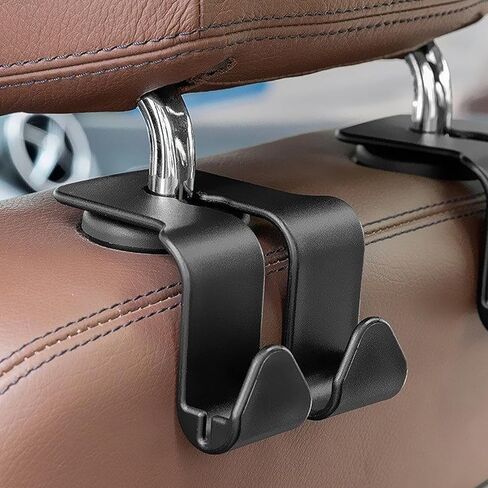 2 Pcs Heavy Duty Seat Back Hook Organizer, Multi-Purpose Car Hanger for Purses, Snacks & Umbrellas, Universal Fit in Saudi Arabia