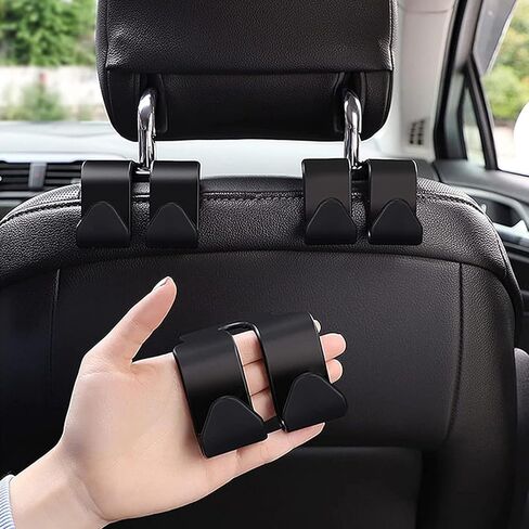 2 Pcs Heavy Duty Seat Back Hook Organizer, Multi-Purpose Car Hanger for Purses, Snacks & Umbrellas, Universal Fit in Saudi Arabia