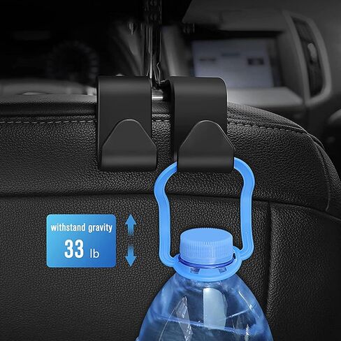 2 Pcs Heavy Duty Seat Back Hook Organizer, Multi-Purpose Car Hanger for Purses, Snacks & Umbrellas, Universal Fit in Saudi Arabia