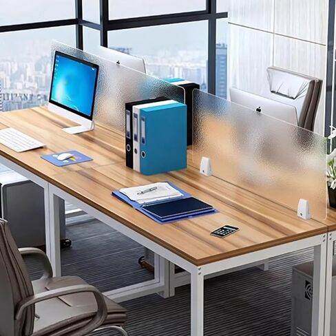 Portable Acrylic Privacy Screen - Freestanding Desk Divider Panel for Home & Office Workstations - Visual Distractions Control (60x50cm, Frosted Finish) in Saudi Arabia
